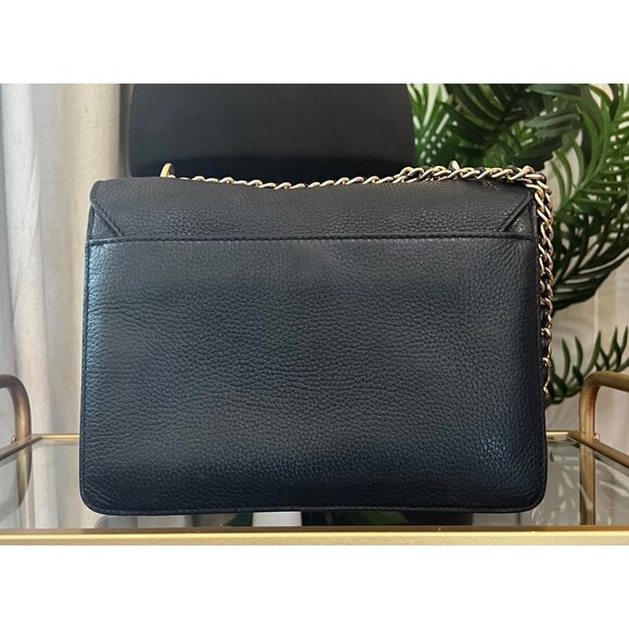 TORY BURCH BLACK LEATHER BRITTEN SHOULDER BAG - Picture 4 of 13